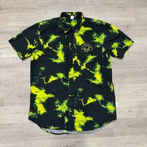 Disney Oogie Boogie Our Universe Green SS Button Down Shirt Men's MEDIUM